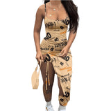 (S-3XL) 💋 Women'S  Sexy Backless Slit Strap Dress