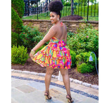 (S-2XL) 💋 Women Fashion Casual Bohemian Sexy Sleeveless Ruffled Halter Neck Backless Dress
