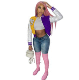 (XS~XXL)💋 Women Fashion Colored Block Jacket