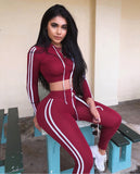 (S-L) 💋 Hooded Drawstring Top And High Waist PantsSet