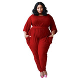 (L-4XL) 💋 Sexy Plus Size Loose Jumpsuit